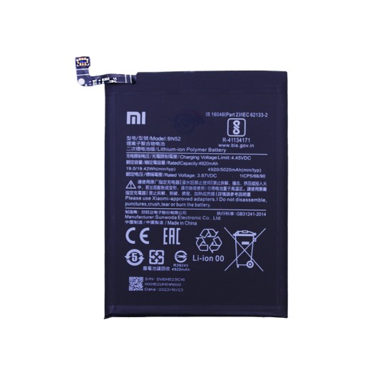 Battery BN52 for Xiaomi Redmi Note 9 Pro 5020mAh